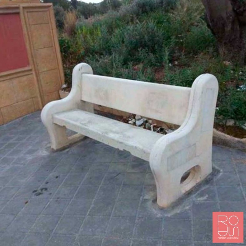 Banc de formigó Villamarchante amb respatller